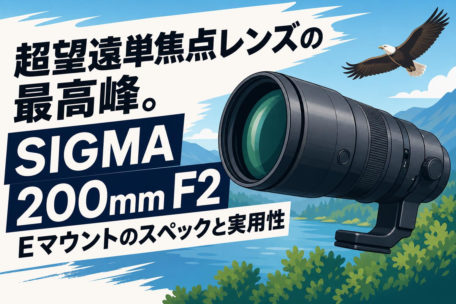超望遠単焦点レンズの最高峰。SIGMA 200mm F2 Eマウントのスペックと