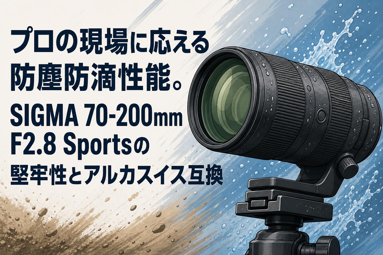プロの現場に応える防塵防滴性能。SIGMA 70-200mm F2.8 Sportsの堅牢性