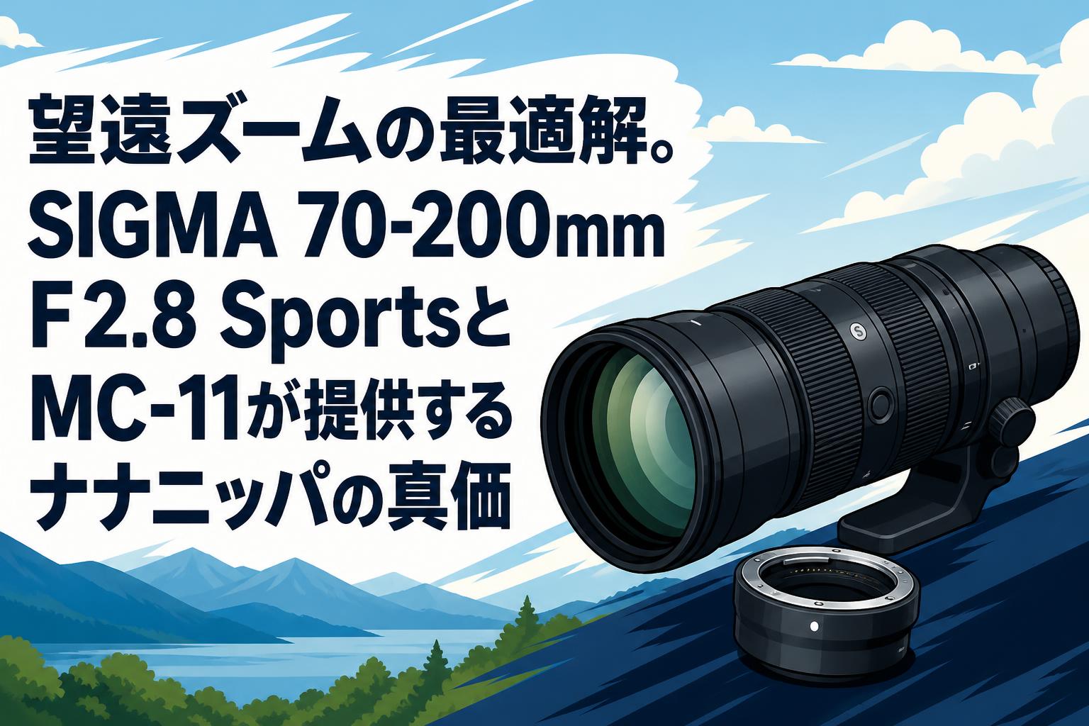 望遠/SIGMA蓋なし 望遠ズームの最適解。SIGMA 70-200mm F2.8 SportsとMC-11が提供する