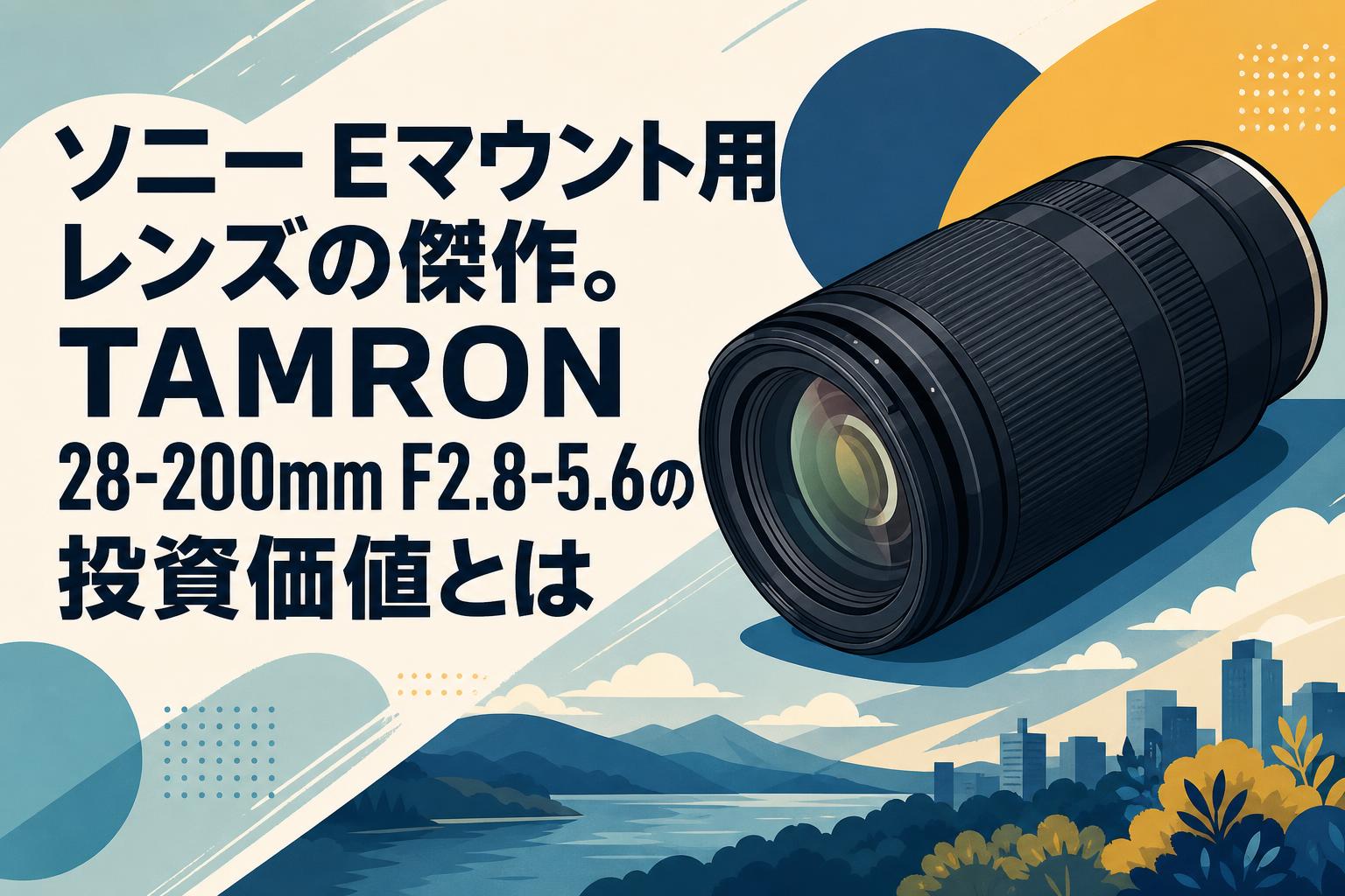 TAMRON 28-200 ソニーeマウント ソニーEマウント用レンズの傑作。TAMRON 28-200mm F2.8-5.6の投資価値