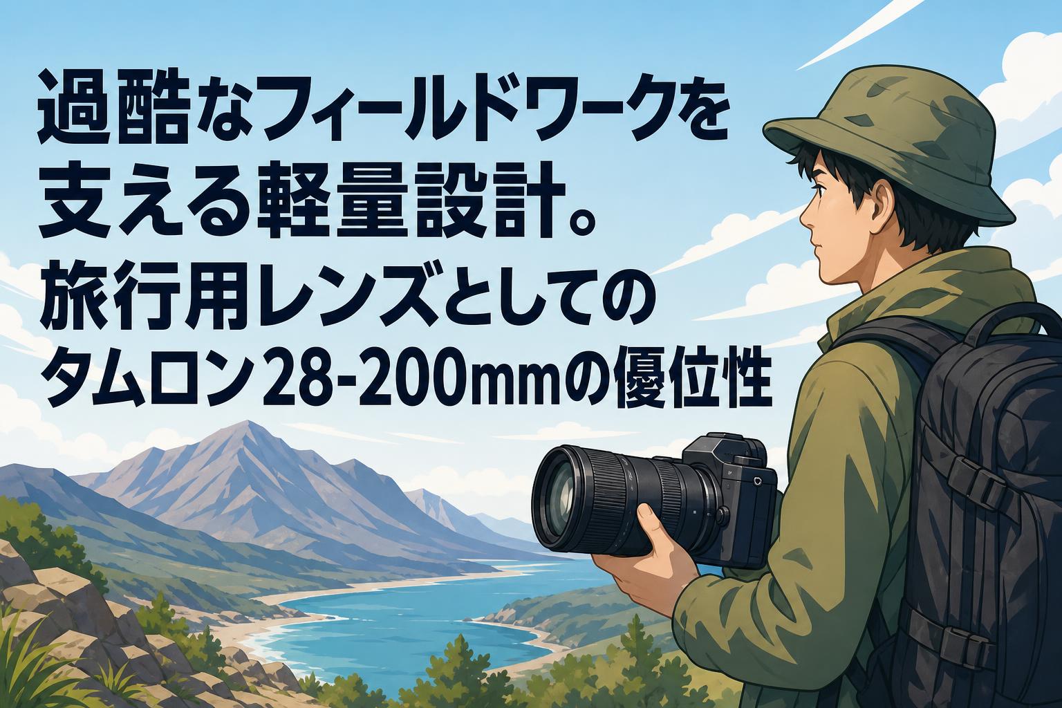 過酷なフィールドワークを支える軽量設計。旅行用レンズとしての 