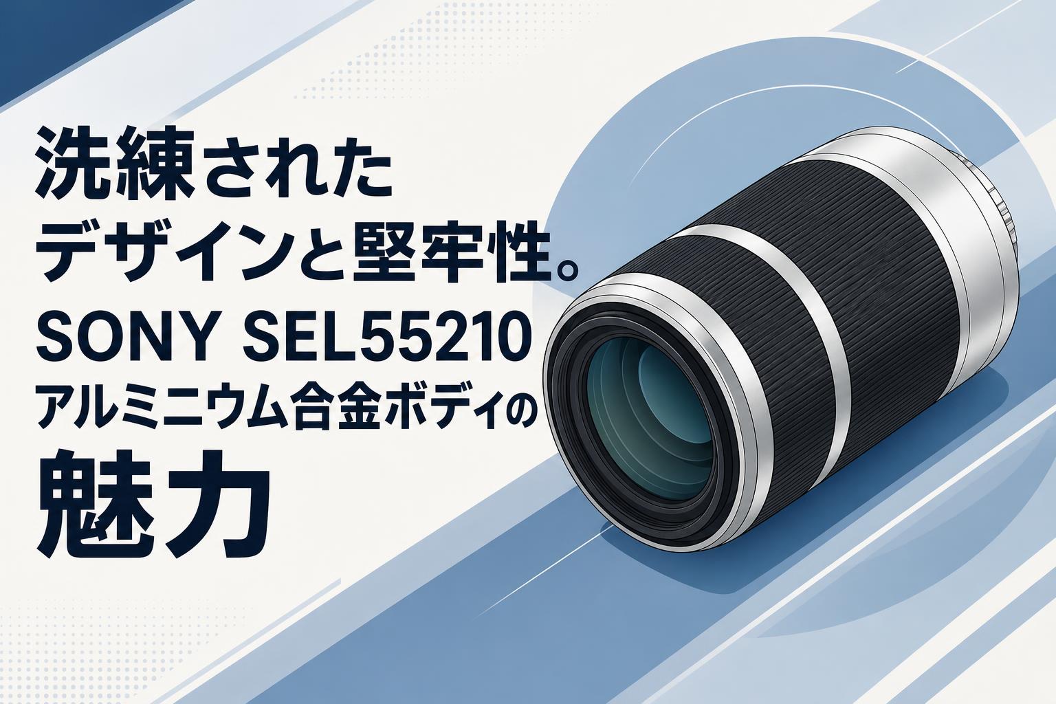 洗練されたデザインと堅牢性。SONY SEL55210アルミニウム合金ボディの