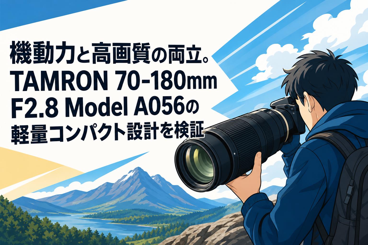 機動力と高画質の両立。TAMRON 70-180mm F2.8 Model A056の軽量
