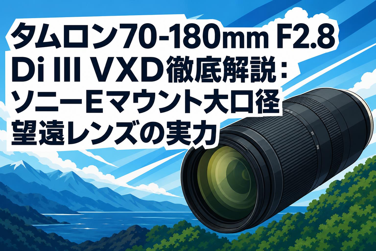 タムロン 70-180mm F2.8 Di III VXD ソニーEマウント用 タムロン70-180mm F2.8 Di III VXD徹底解説：ソニーEマウント大口径