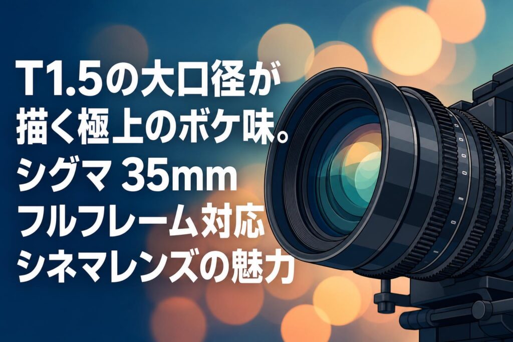 T1.5の大口径が描く極上のボケ味。シグマ 35mm フルフレーム対応シネマ
