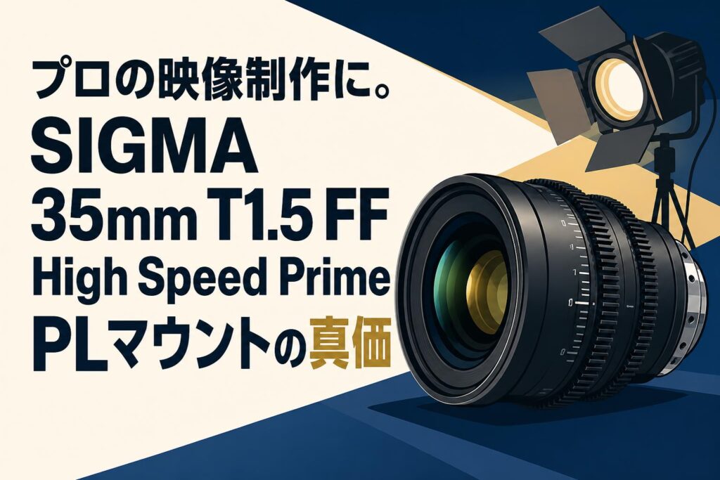 Sigma FF 35mm T1.5 PL マウント プロの映像制作に。SIGMA 35mm T1.5 FF High Speed Prime PLマウントの