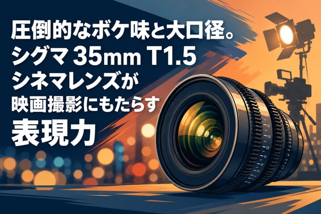 圧倒的なボケ味と大口径。シグマ 35mm T1.5 シネマレンズが映画撮影に