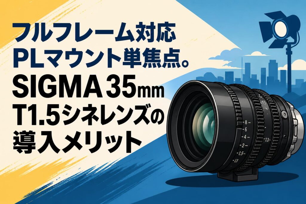 フルフレーム対応PLマウント単焦点。SIGMA 35mm T1.5シネレンズの導入