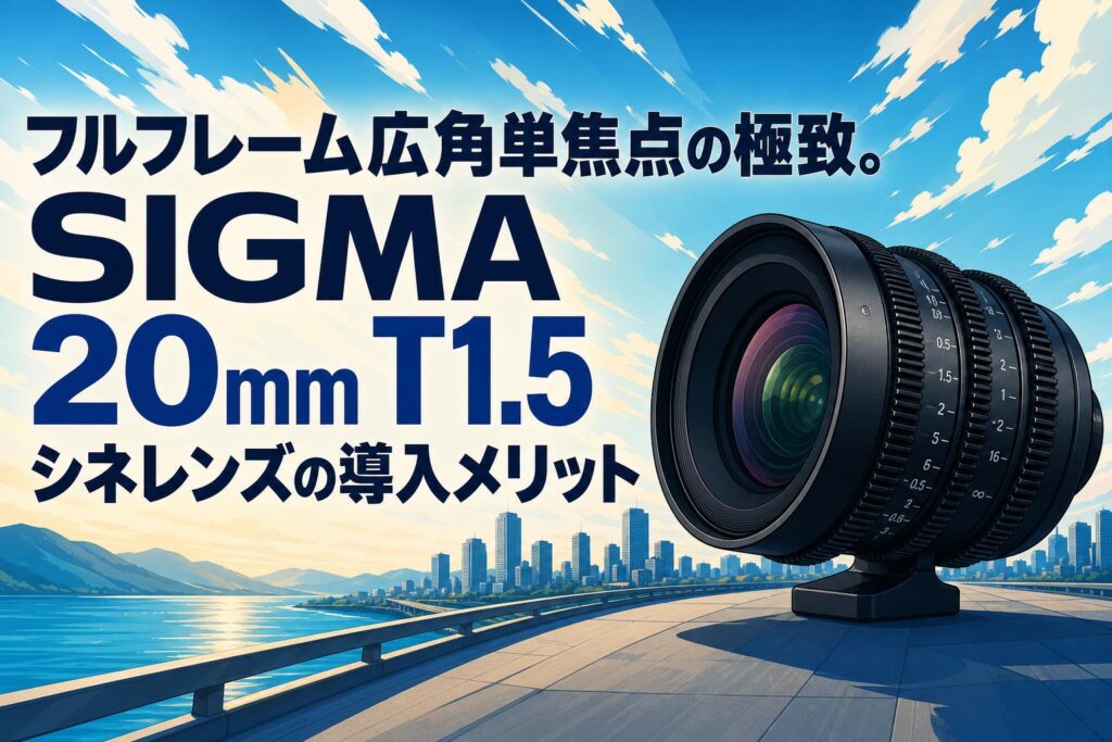 フルフレーム広角単焦点の極致。SIGMA 20mm T1.5シネレンズの導入