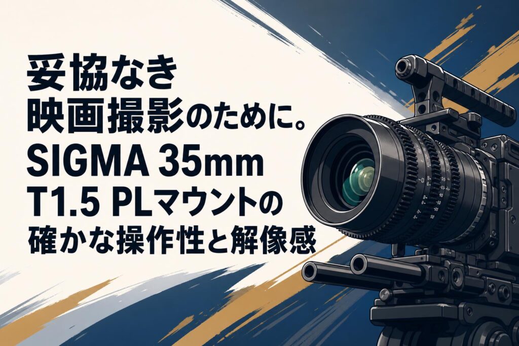 妥協なき映画撮影のために。SIGMA 35mm T1.5 PLマウントの確かな操作性