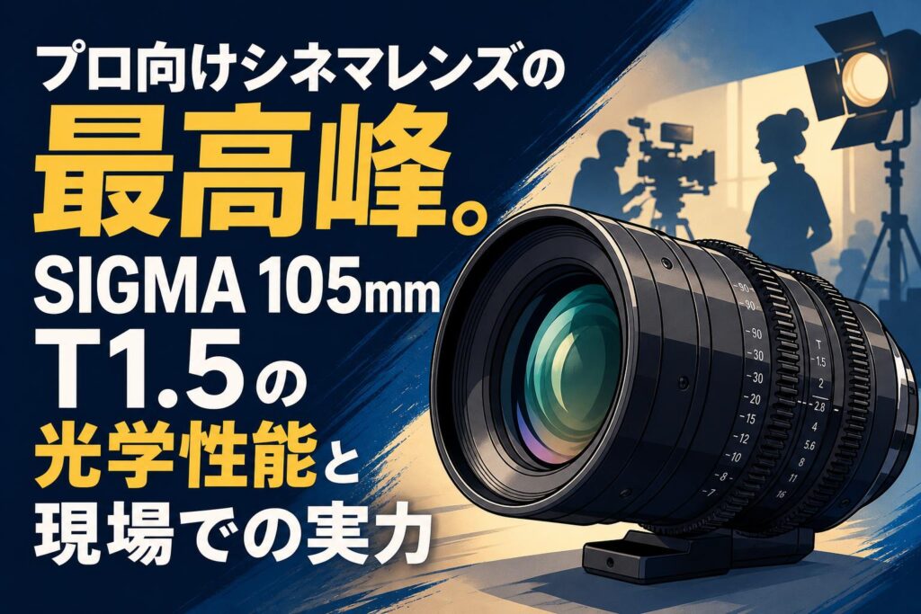 プロ向けシネマレンズの最高峰。SIGMA 105mm T1.5の光学性能と現場での