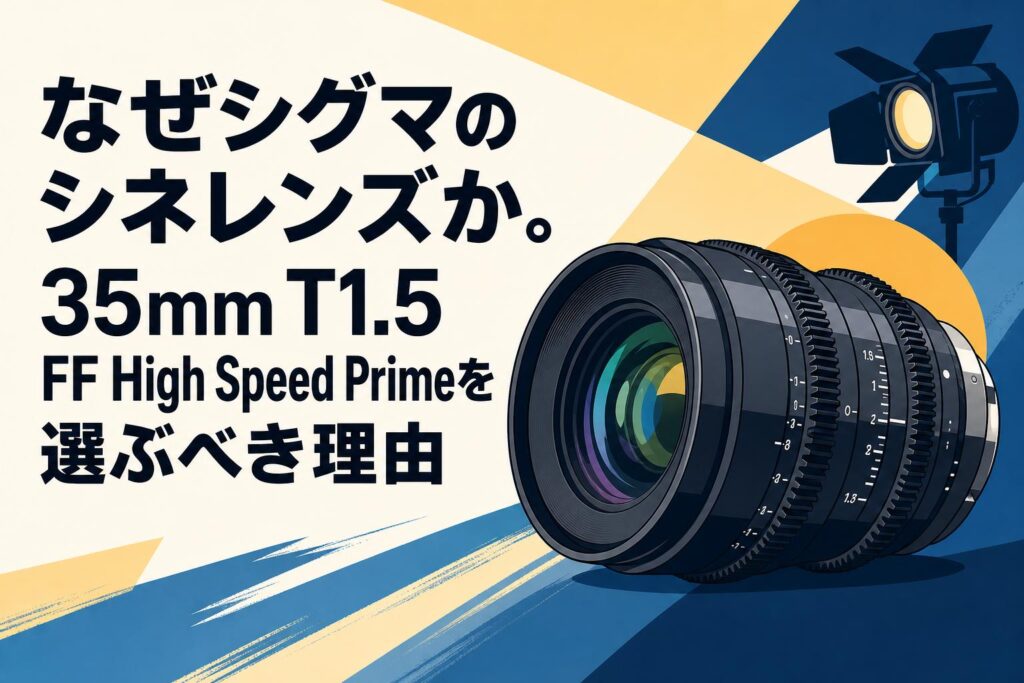 なぜシグマのシネレンズか。35mm T1.5 FF High Speed Primeを選ぶべき