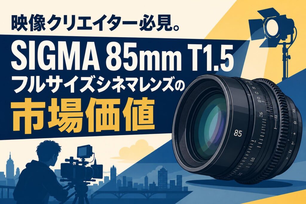 映像クリエイター必見。SIGMA 85mm T1.5フルサイズシネマレンズの市場