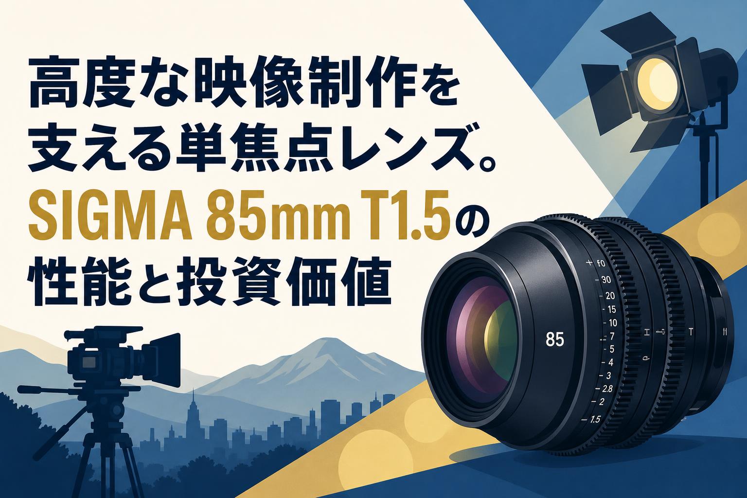 レンズ(単焦点) SIGMA600mmf8 高度な映像制作を支える単焦点レンズ。SIGMA 85mm T1.5の性能と投資