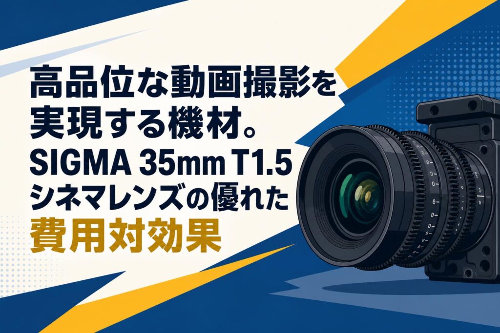 高品位な動画撮影を実現する機材。SIGMA 35mm T1.5シネマレンズの優れ