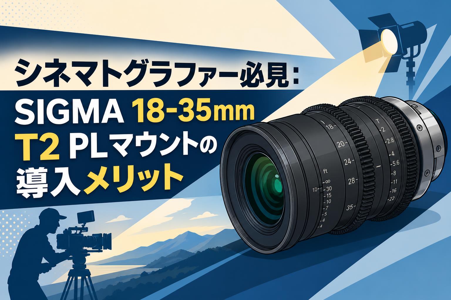 シネマトグラファー必見：SIGMA 18-35mm T2 PLマウントの導入メリット