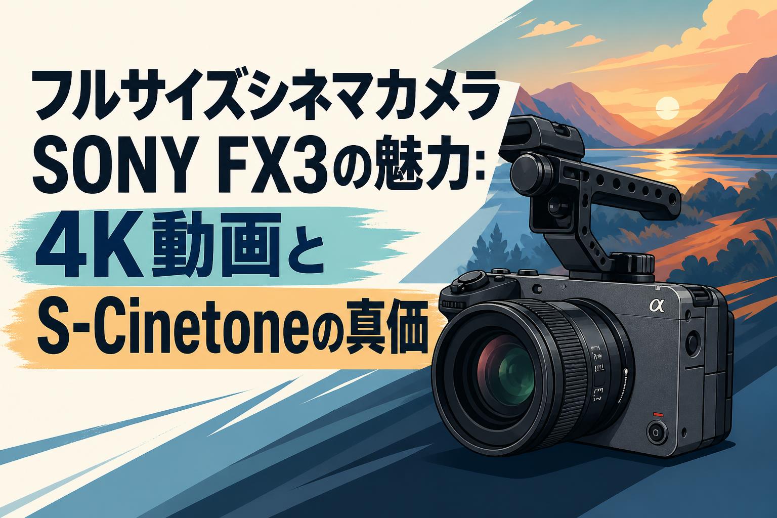 ビデオカメラ SONY FX3 フルサイズシネマカメラSONY FX3の魅力：4K動画とS-Cinetoneの真価