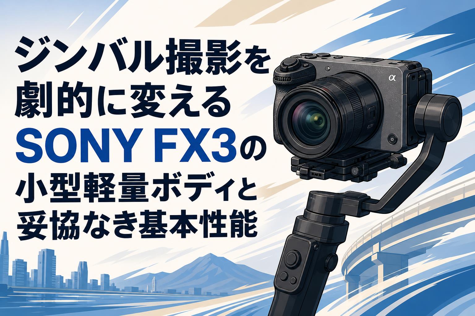 ジンバル撮影を劇的に変えるSONY FX3の小型軽量ボディと妥協なき基本 