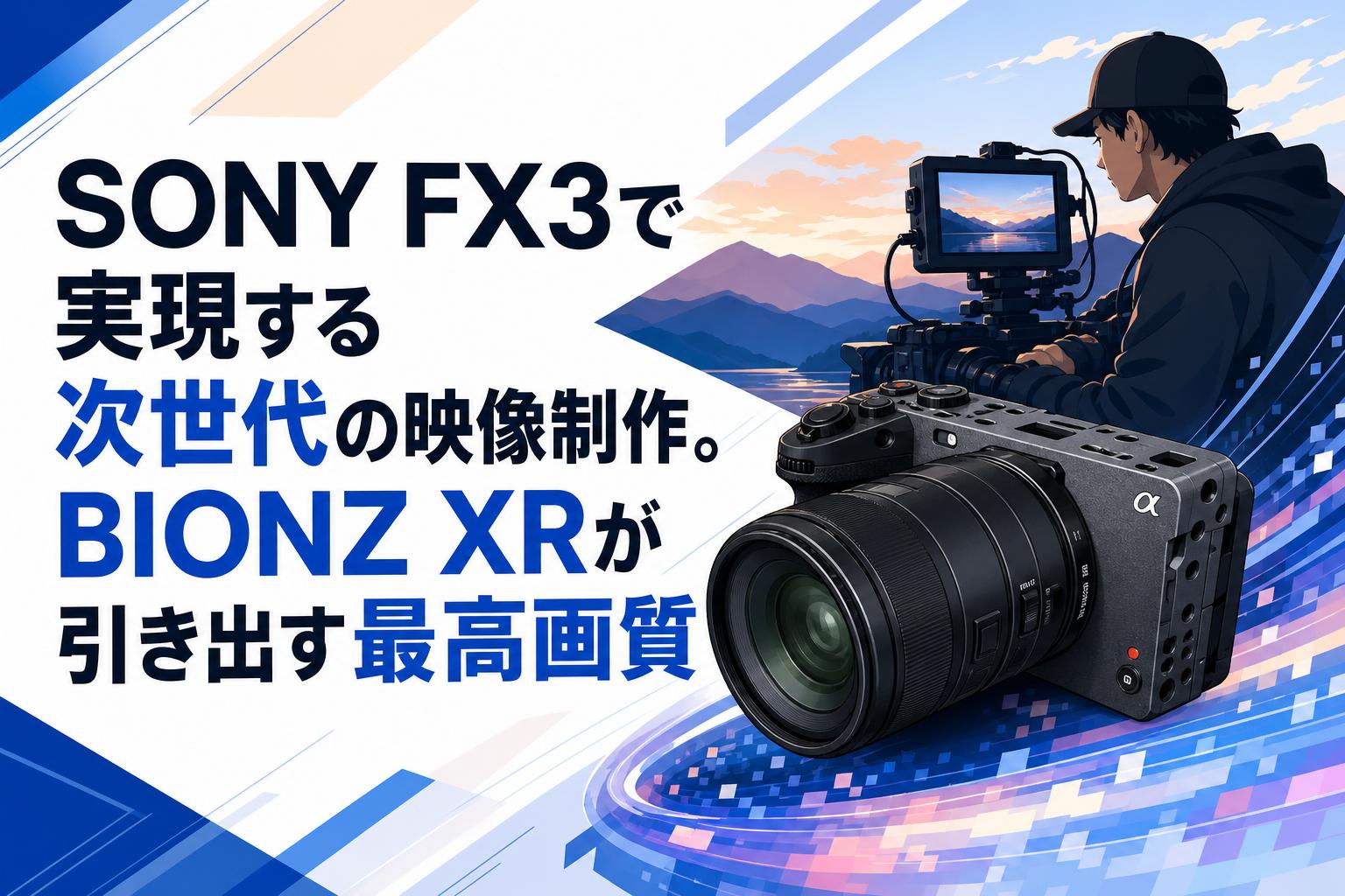 SONY FX3で実現する次世代の映像制作。BIONZ XRが引き出す最高画質