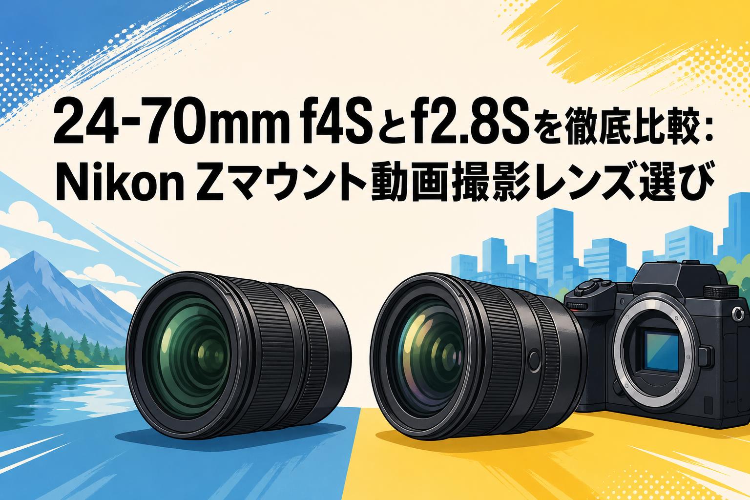 24-70mm f4Sとf2.8Sを徹底比較：Nikon Zマウント動画撮影レンズ選び
