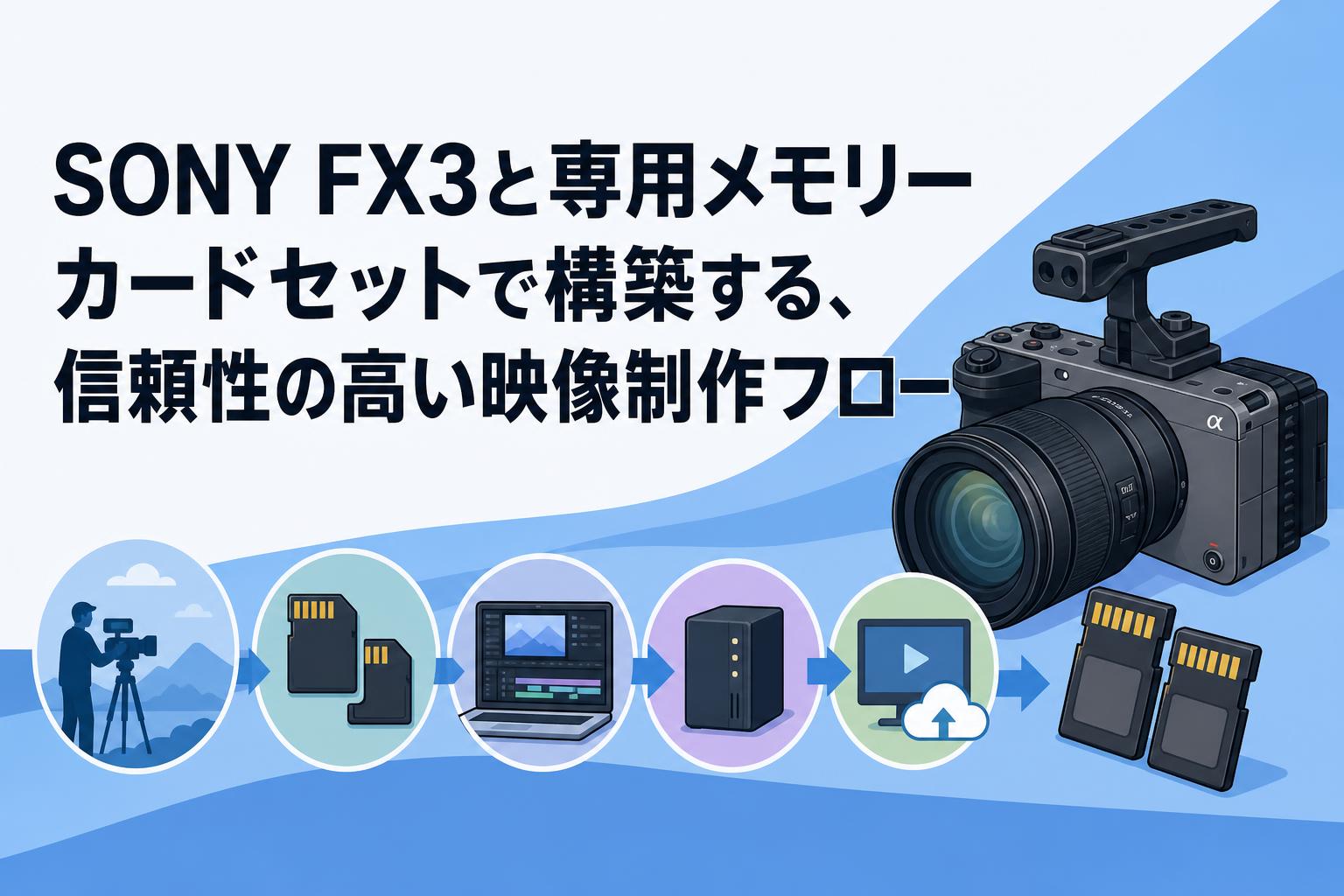 SONY FX3と専用メモリーカードセットで構築する、信頼性の高い映像制作