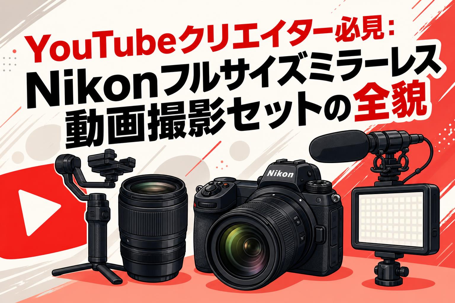 YouTubeクリエイター必見：Nikonフルサイズミラーレス動画撮影セットの