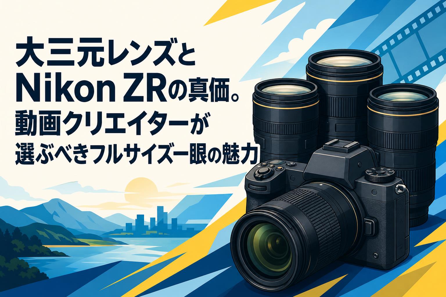 【格安！※レンズ破損あり】NikonD5500 大三元レンズとNikon ZRの真価。動画クリエイターが選ぶべきフルサイズ