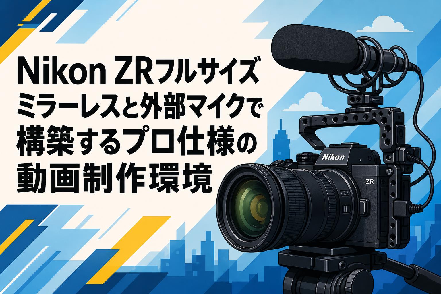 Nikon ZRフルサイズミラーレスと外部マイクで構築するプロ仕様の動画