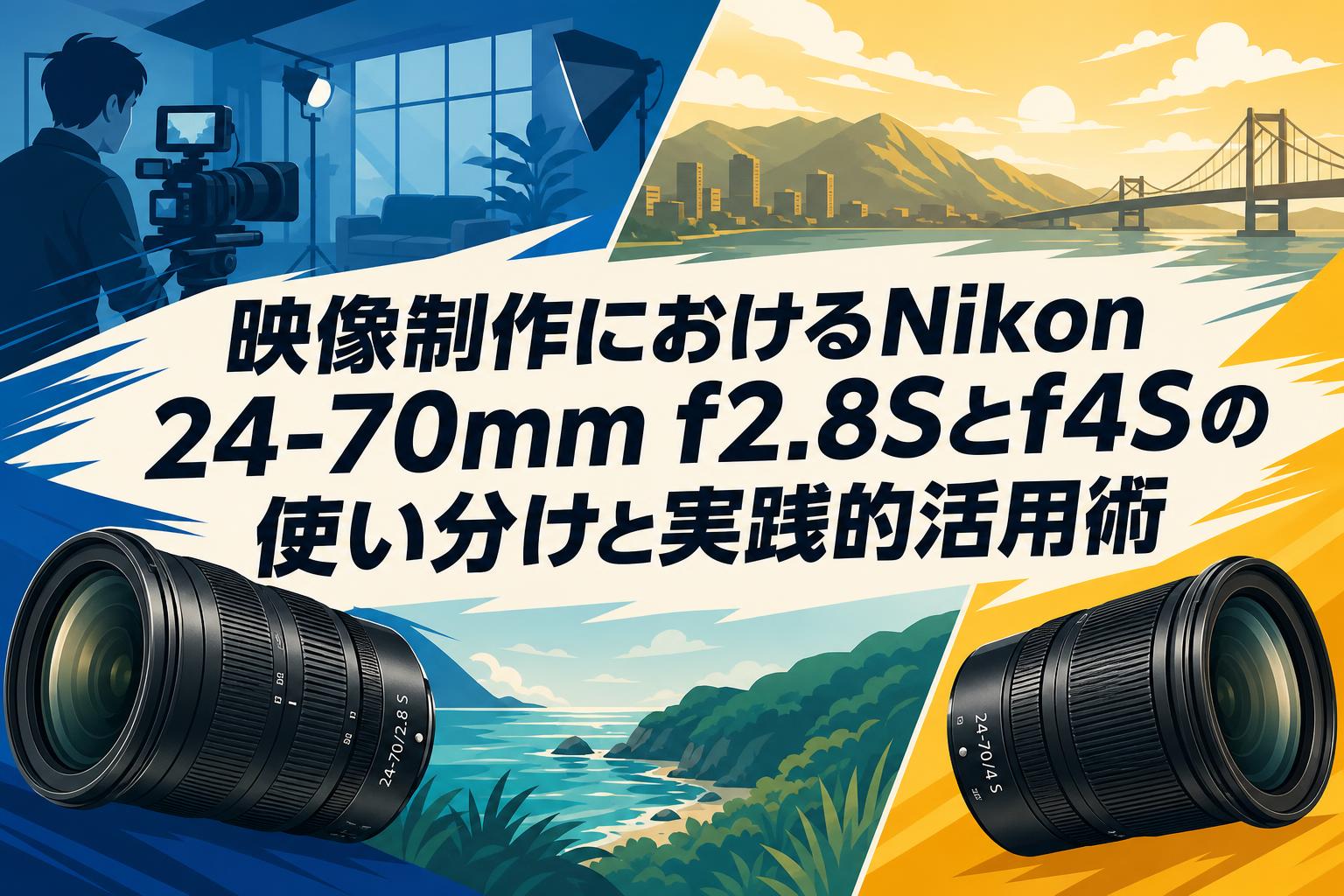 映像制作におけるNikon 24-70mm f2.8Sとf4Sの使い分けと実践的活用術