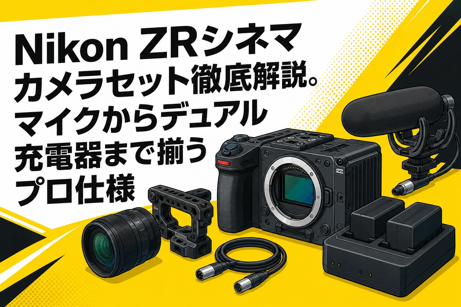 Nikon ZRシネマカメラセット徹底解説。マイクからデュアル充電器まで