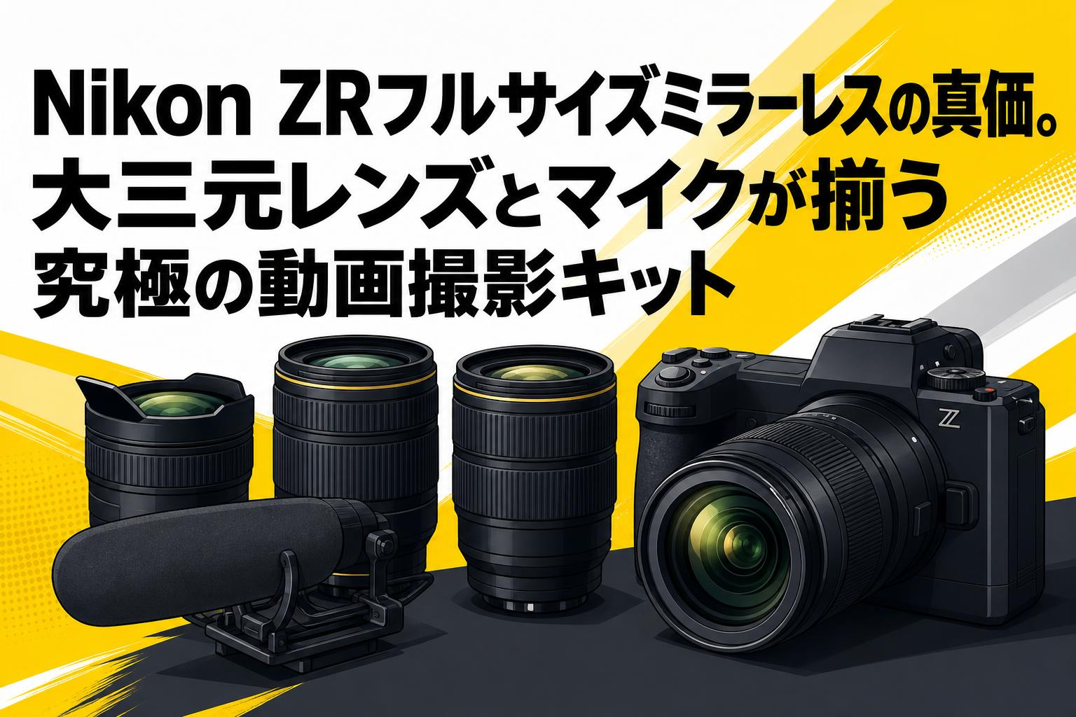 Nikon ZRフルサイズミラーレスの真価。大三元レンズとマイクが揃う究極
