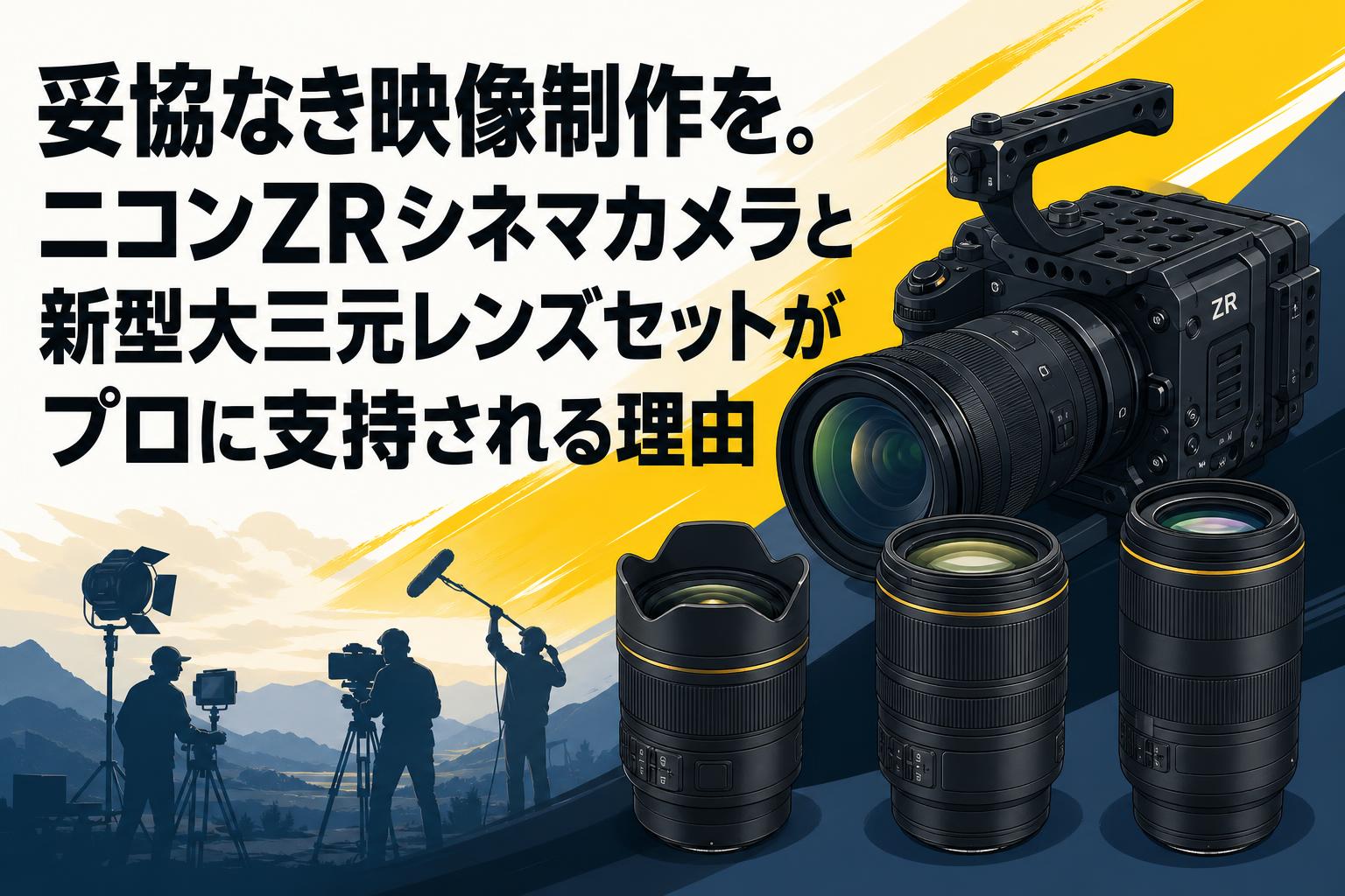 妥協なき映像制作を。ニコンZRシネマカメラと新型大三元レンズセットが