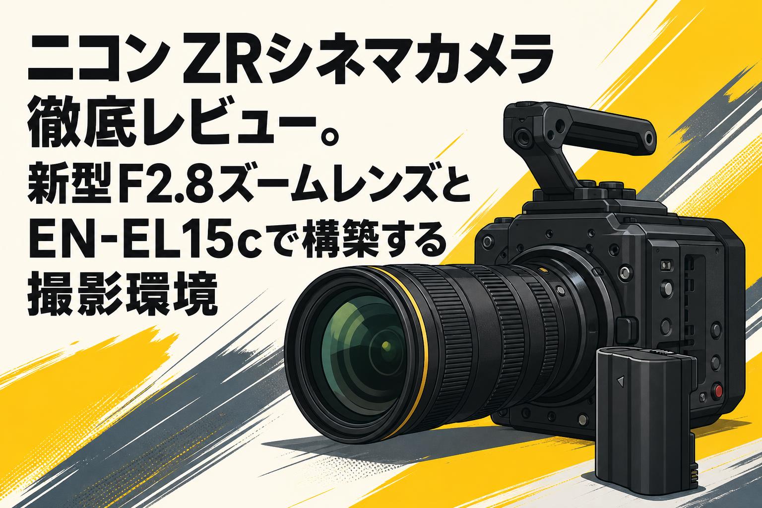 ニコンZRシネマカメラ徹底レビュー。新型F2.8ズームレンズとEN-EL15cで