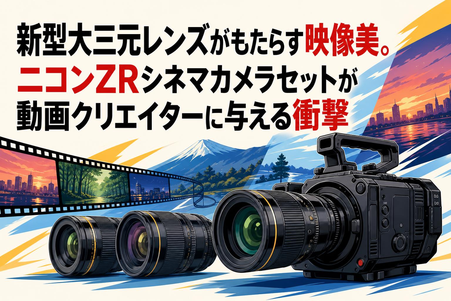 新型大三元レンズがもたらす映像美。ニコンZRシネマカメラセットが動画