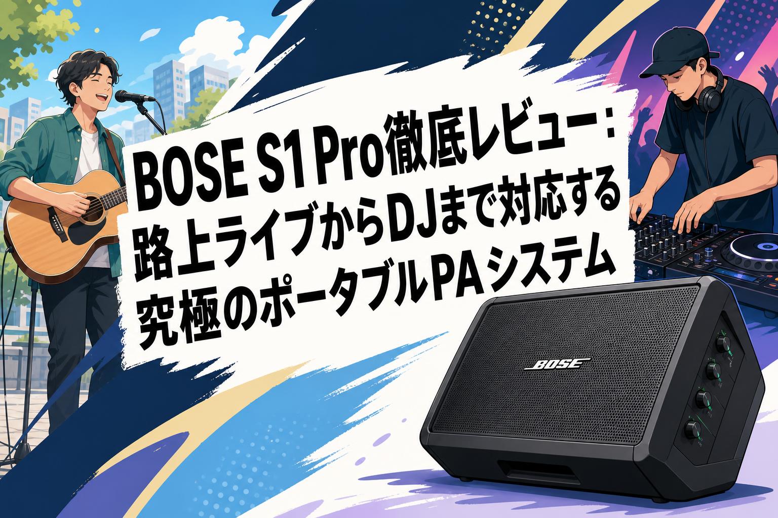 【BOSE】音楽ライブ用音響機材一式【PA】 BOSE S1 Pro徹底レビュー：路上ライブからDJまで対応する究極の
