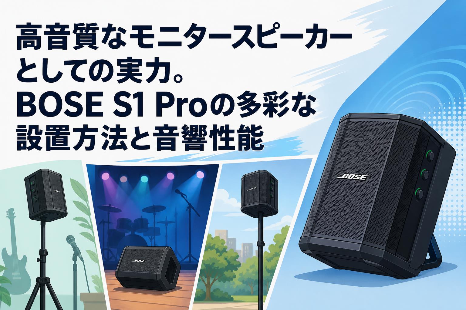 高音質なモニタースピーカーとしての実力。BOSE S1 Proの多彩な設置