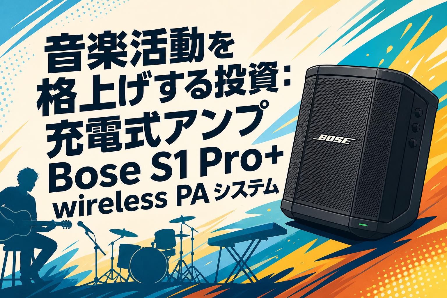 音楽活動を格上げする投資：充電式アンプBose S1 Pro+ wireless PA