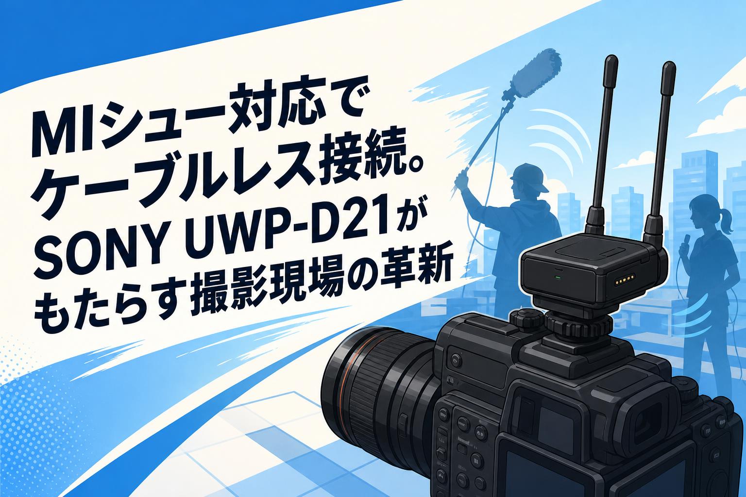 MIシュー対応でケーブルレス接続。SONY UWP-D21がもたらす撮影現場の