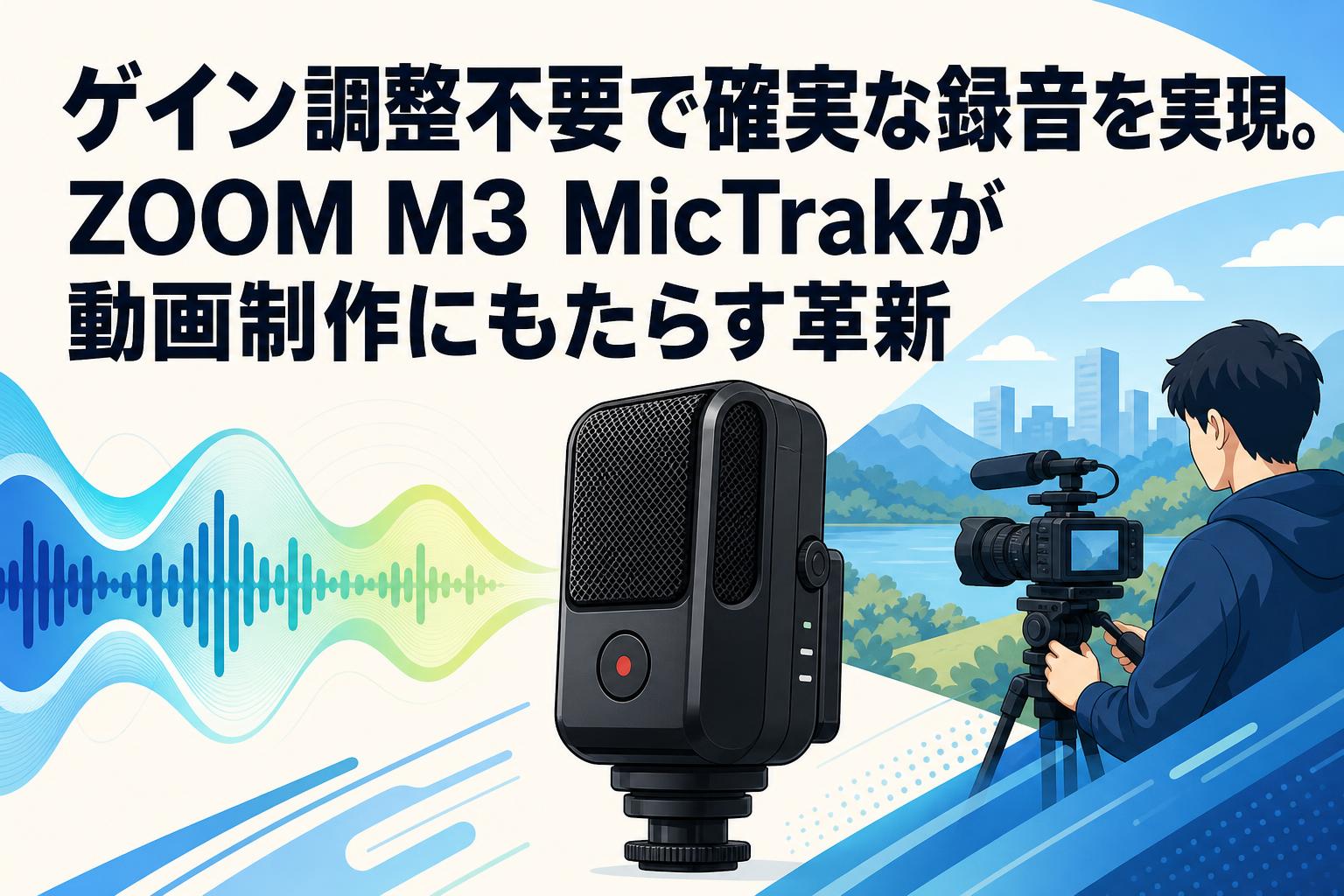 ゲイン調整不要で確実な録音を実現。ZOOM M3 MicTrakが動画制作に