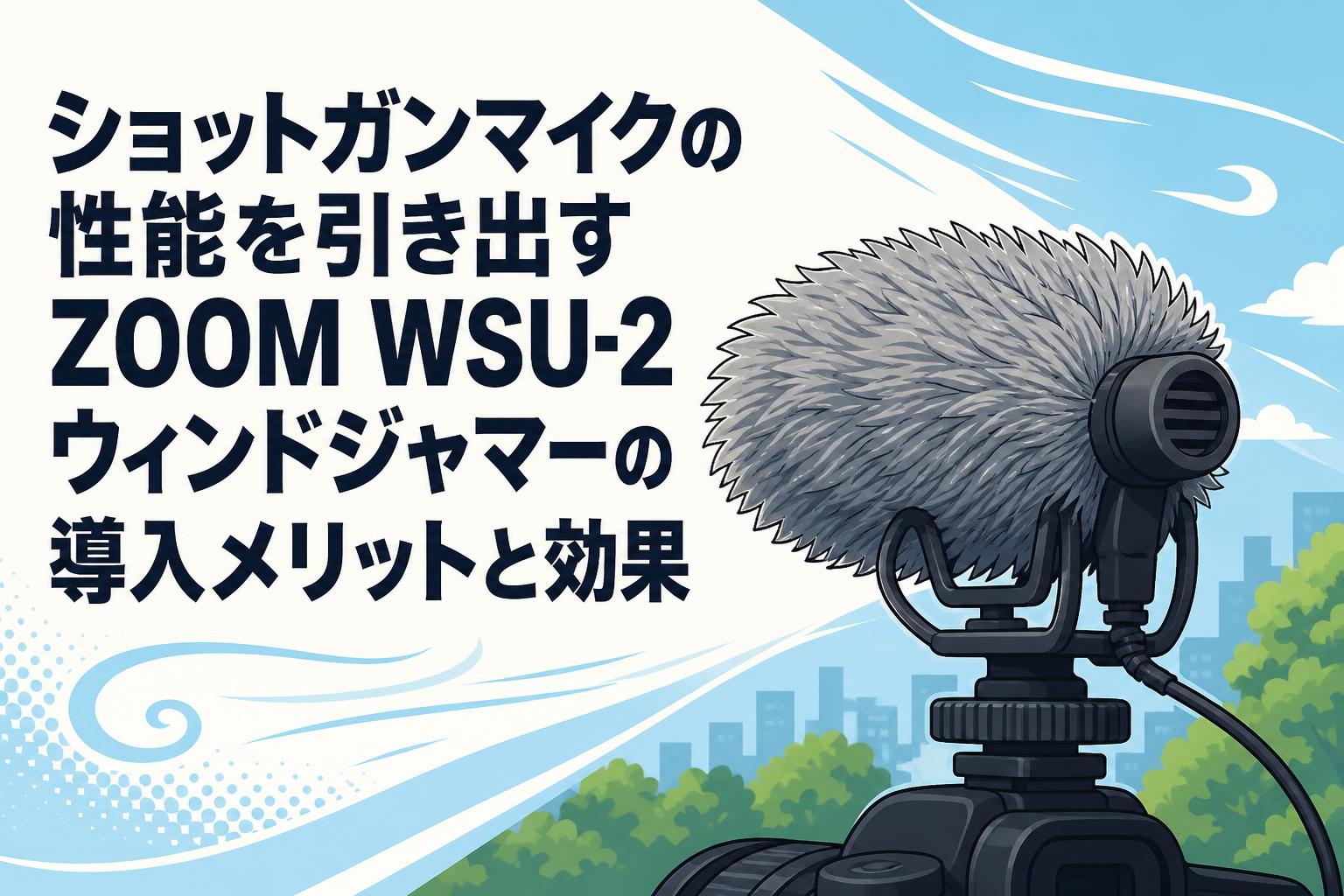ショットガンマイクの性能を引き出すZOOM WSU-2ウィンドジャマーの導入