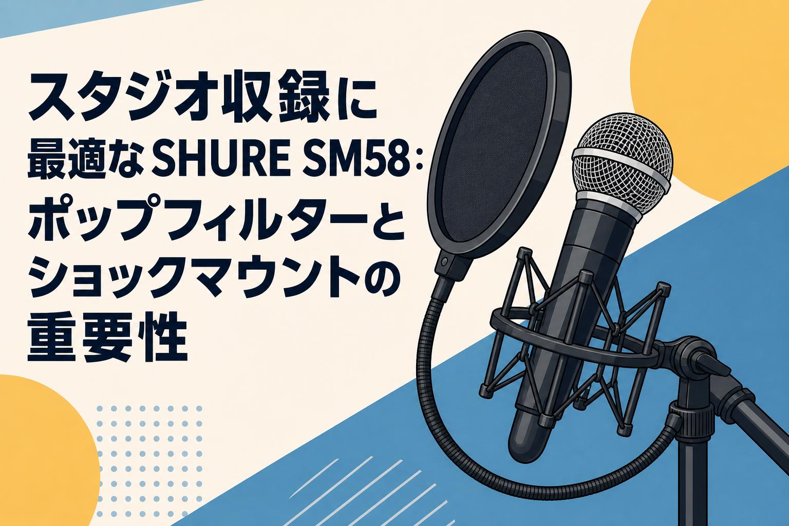 M　気功セミナーセット スタジオ収録に最適なSHURE SM58：ポップフィルターとショックマウント