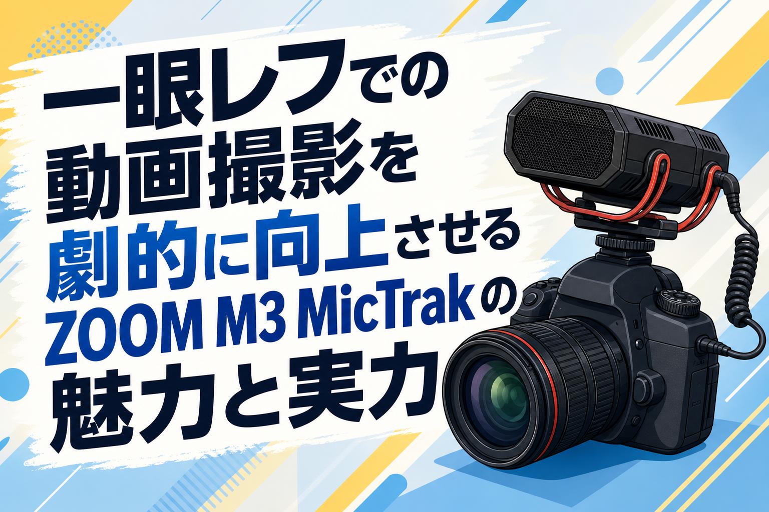 一眼レフでの動画撮影を劇的に向上させるZOOM M3 MicTrakの魅力と実力