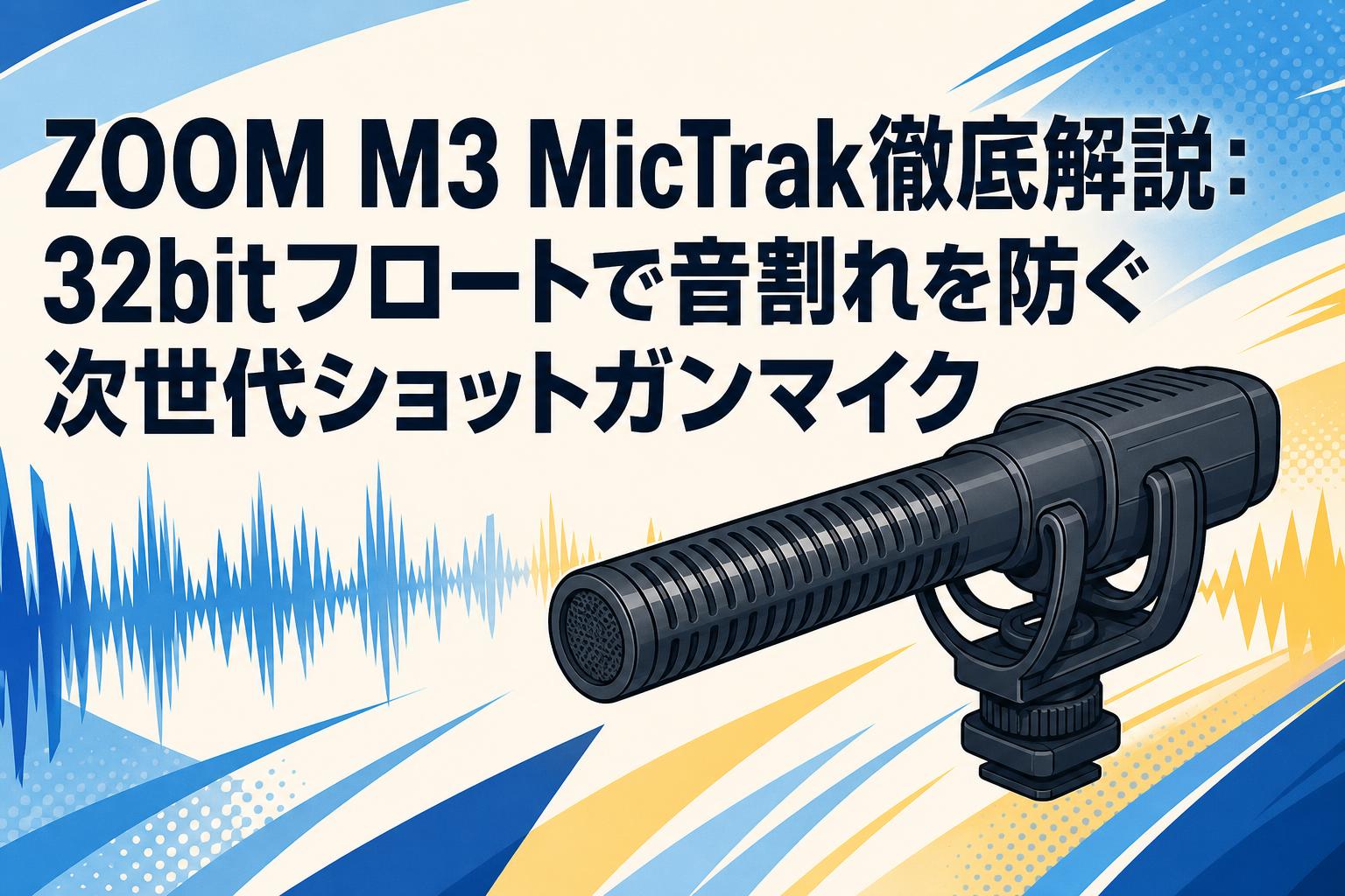 ZOOM M3 MicTrak徹底解説：32bitフロートで音割れを防ぐ次世代ショット