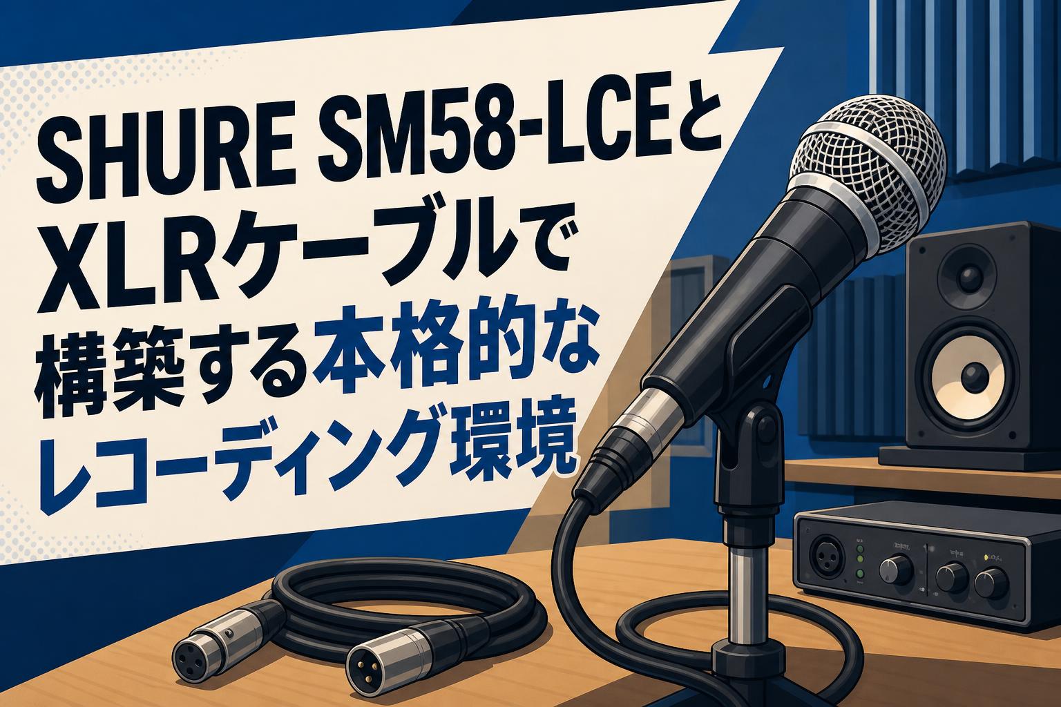 SHURE SM58-LCEとXLRケーブルで構築する本格的なレコーディング環境