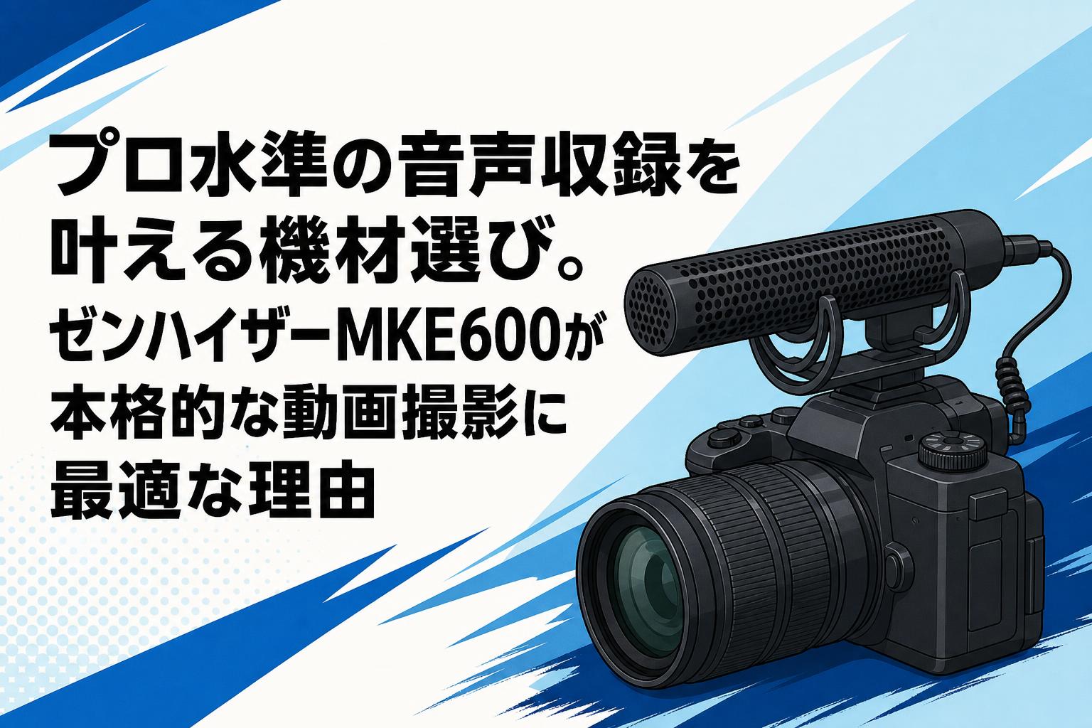 プロ水準の音声収録を叶える機材選び。ゼンハイザーMKE600が本格的な