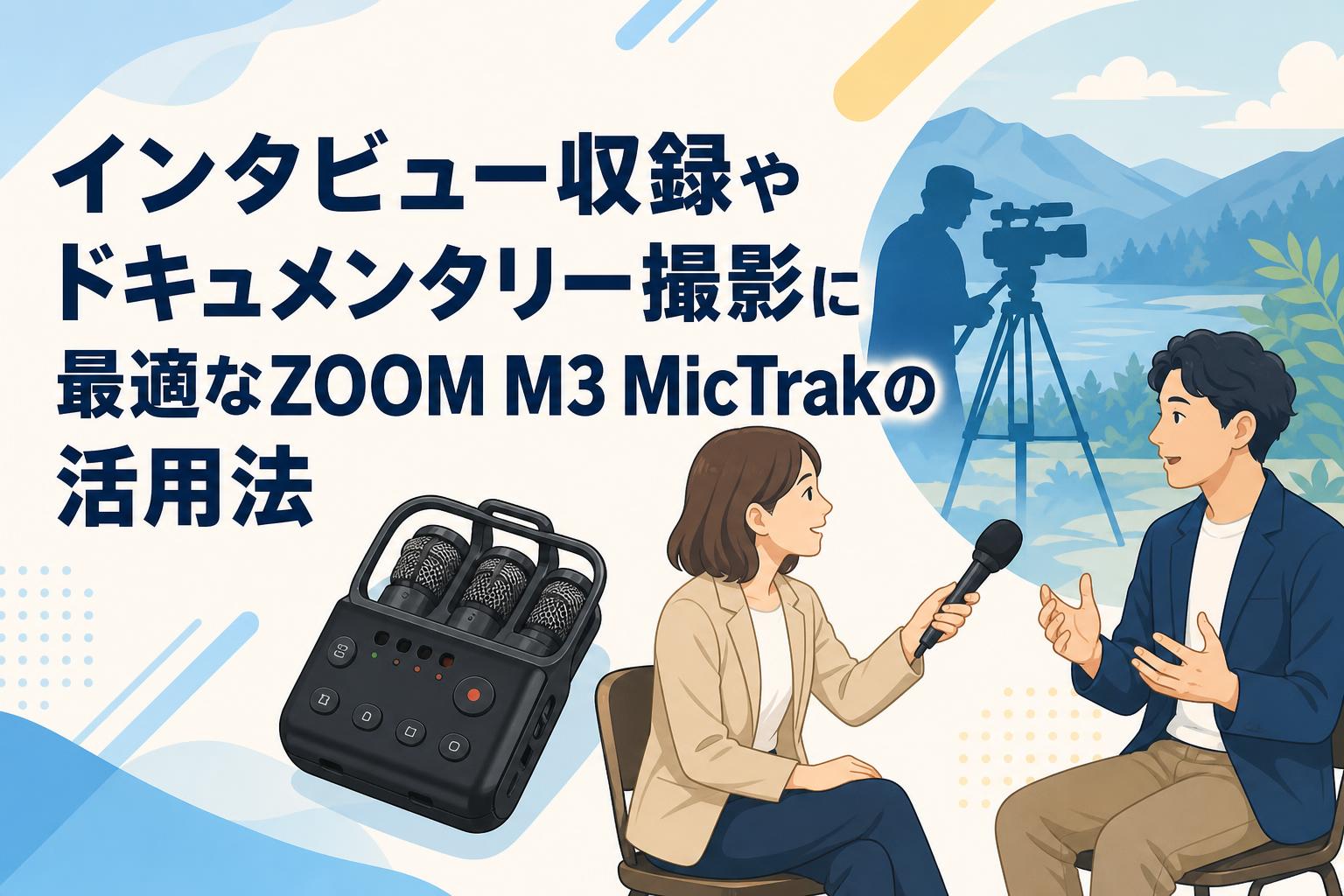 インタビュー収録やドキュメンタリー撮影に最適なZOOM M3 MicTrakの