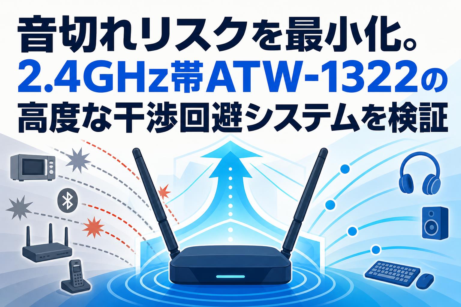 音切れリスクを最小化。2.4GHz帯ATW-1322の高度な干渉回避システムを 