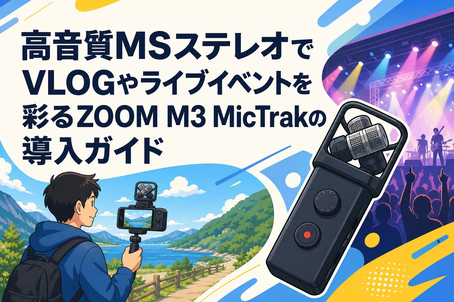 高音質MSステレオでVLOGやライブイベントを彩るZOOM M3 MicTrakの導入