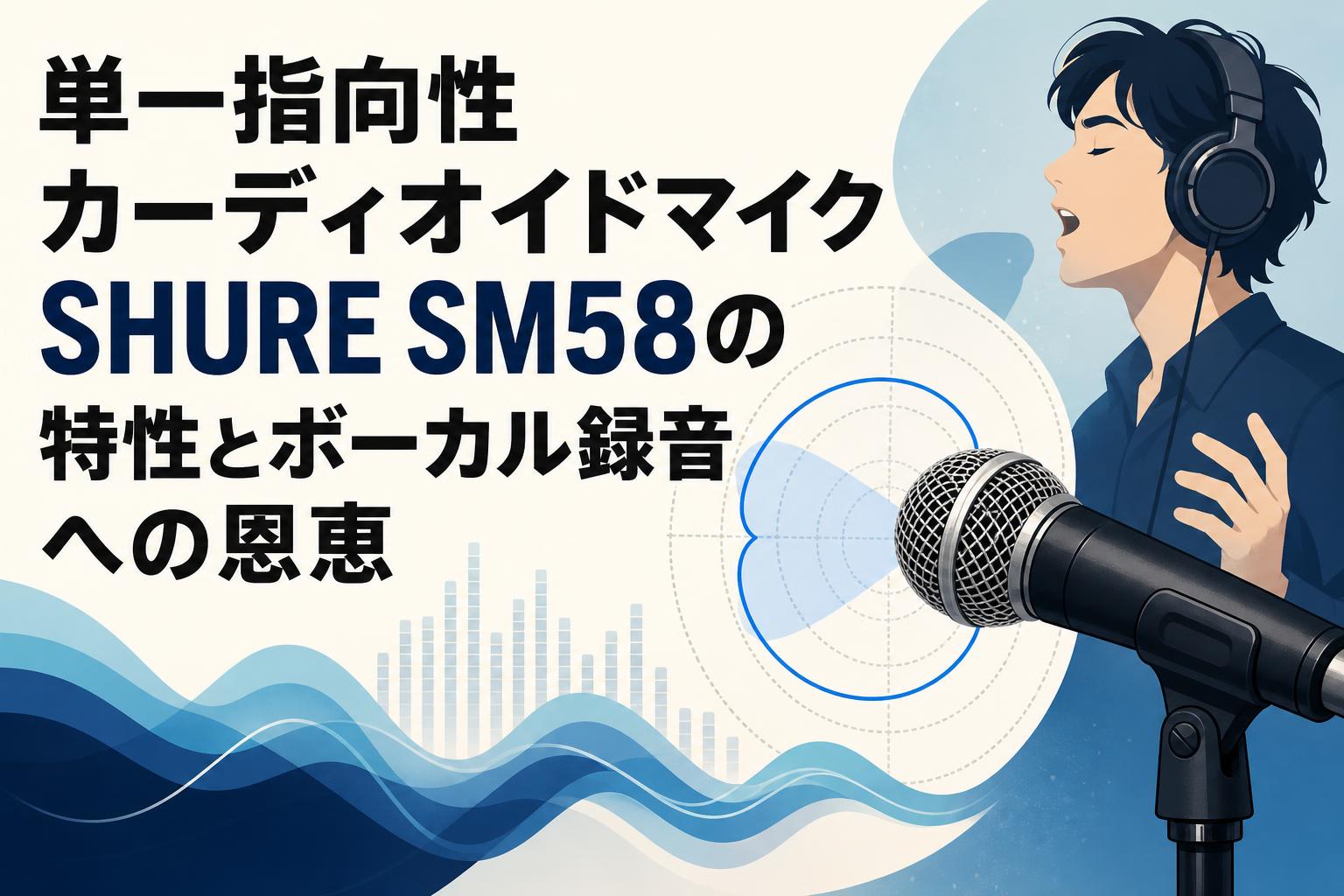 単一指向性カーディオイドマイクSHURE SM58の特性とボーカル録音への