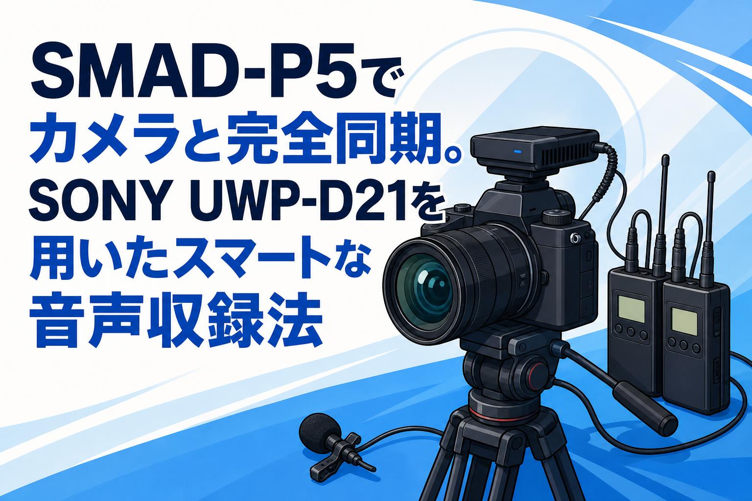 SMAD-P5でカメラと完全同期。SONY UWP-D21を用いたスマートな音声収録